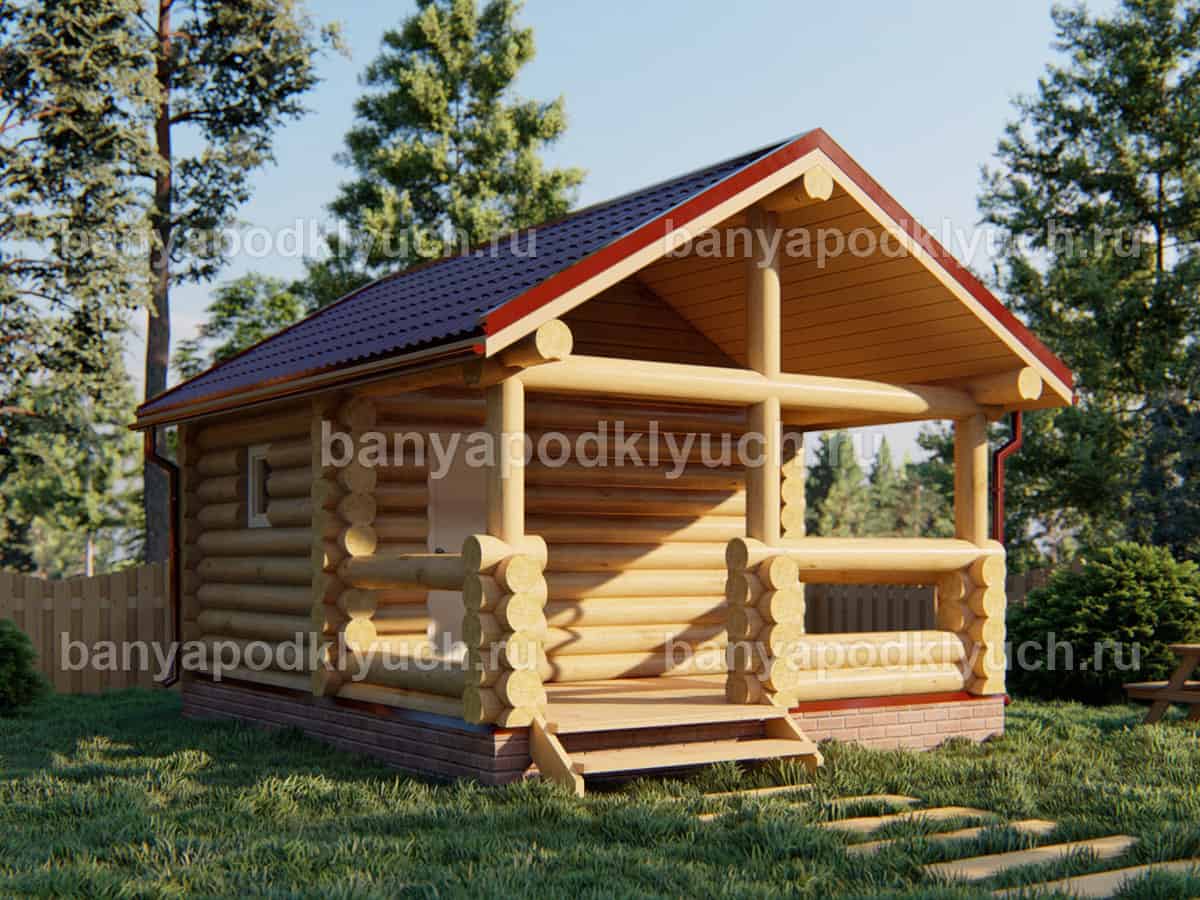 Баня из бревна