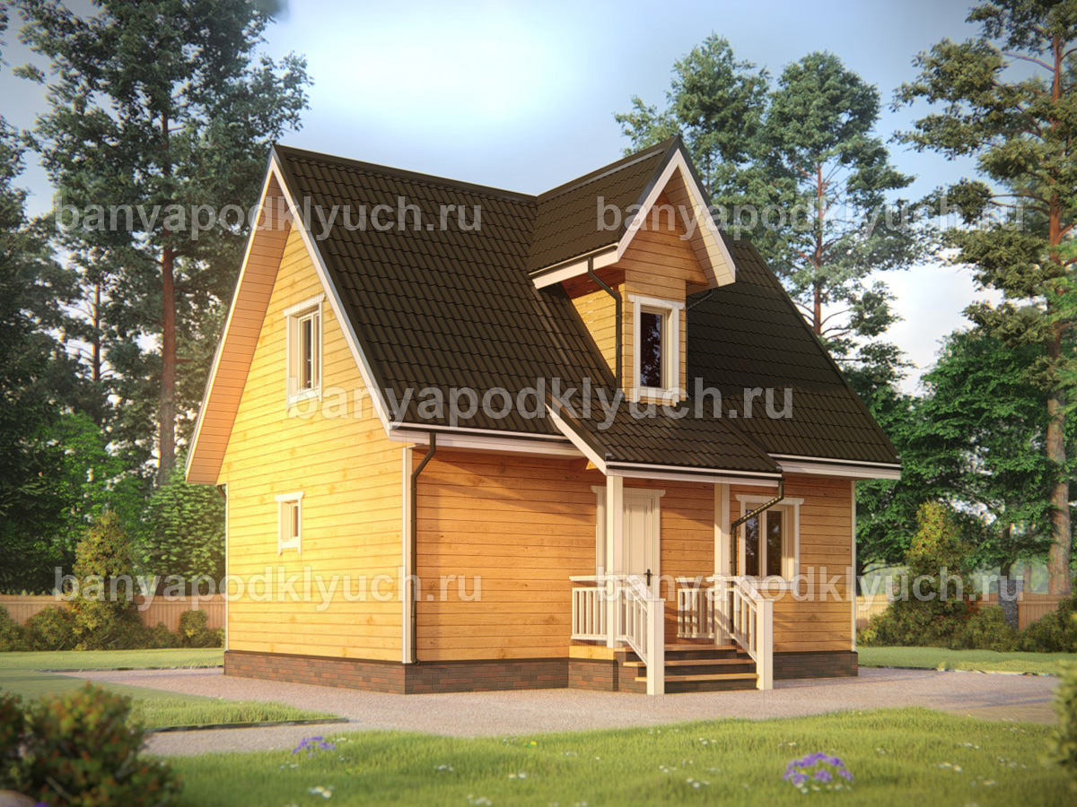Баня из бруса 8x6 м Баня из бруса 8x6 м