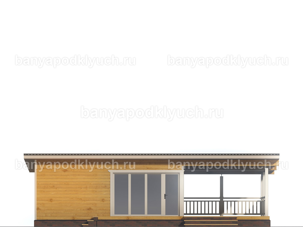 Баня из бруса 11x6.5 м Баня из бруса 11x6.5 м