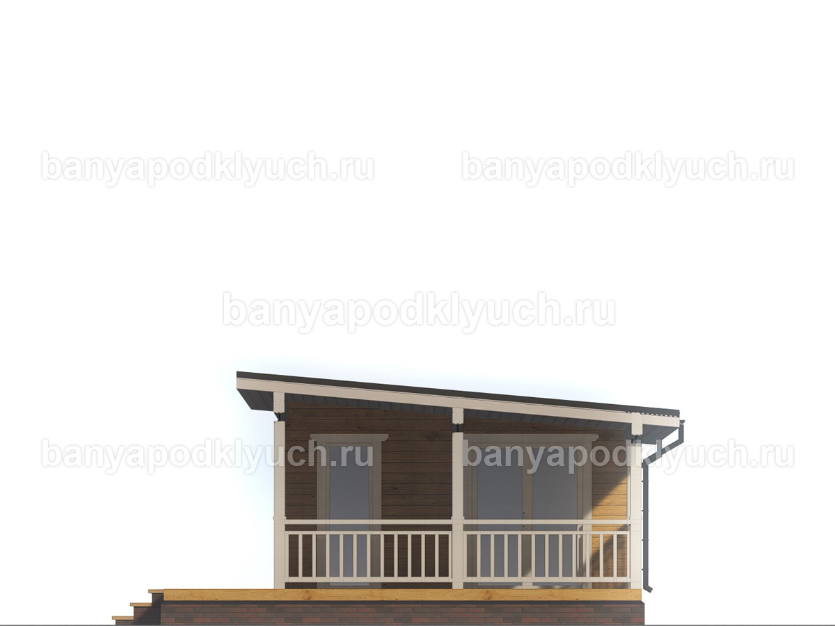 Баня из бруса 11x6.5 м Баня из бруса 11x6.5 м
