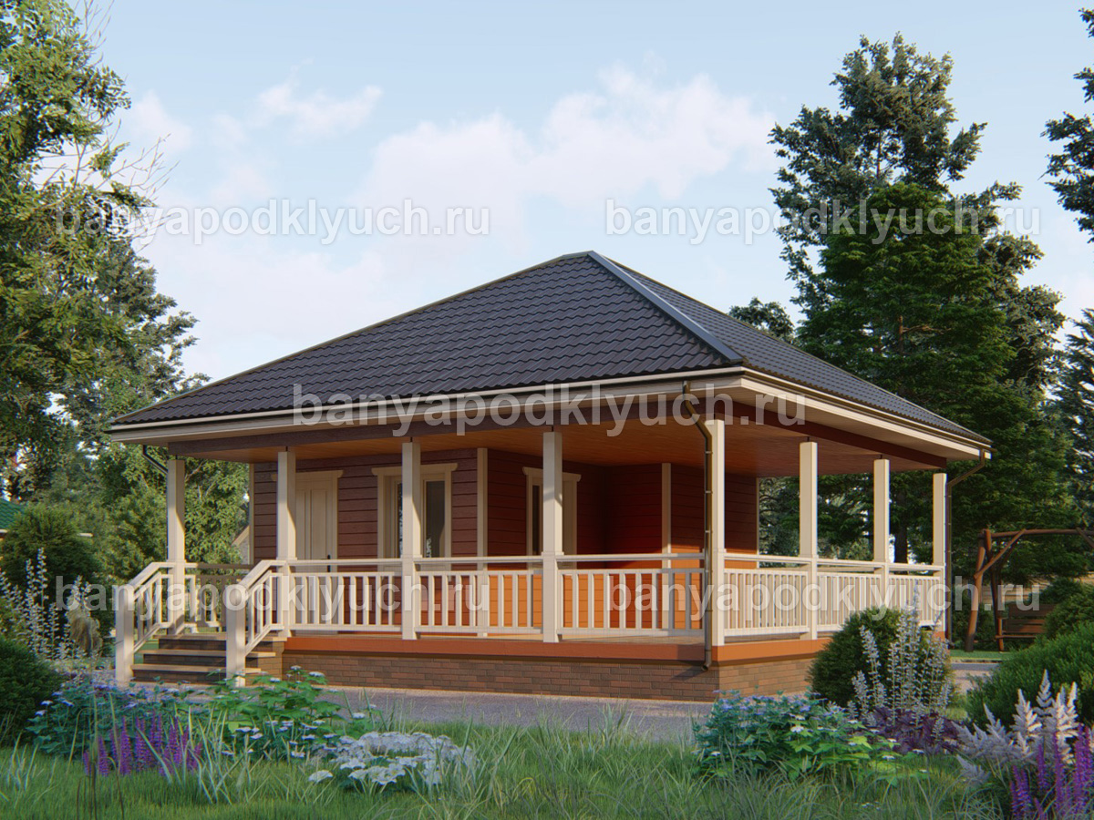 Каркасная баня 8x7.5 м Каркасная баня 8x7.5 м