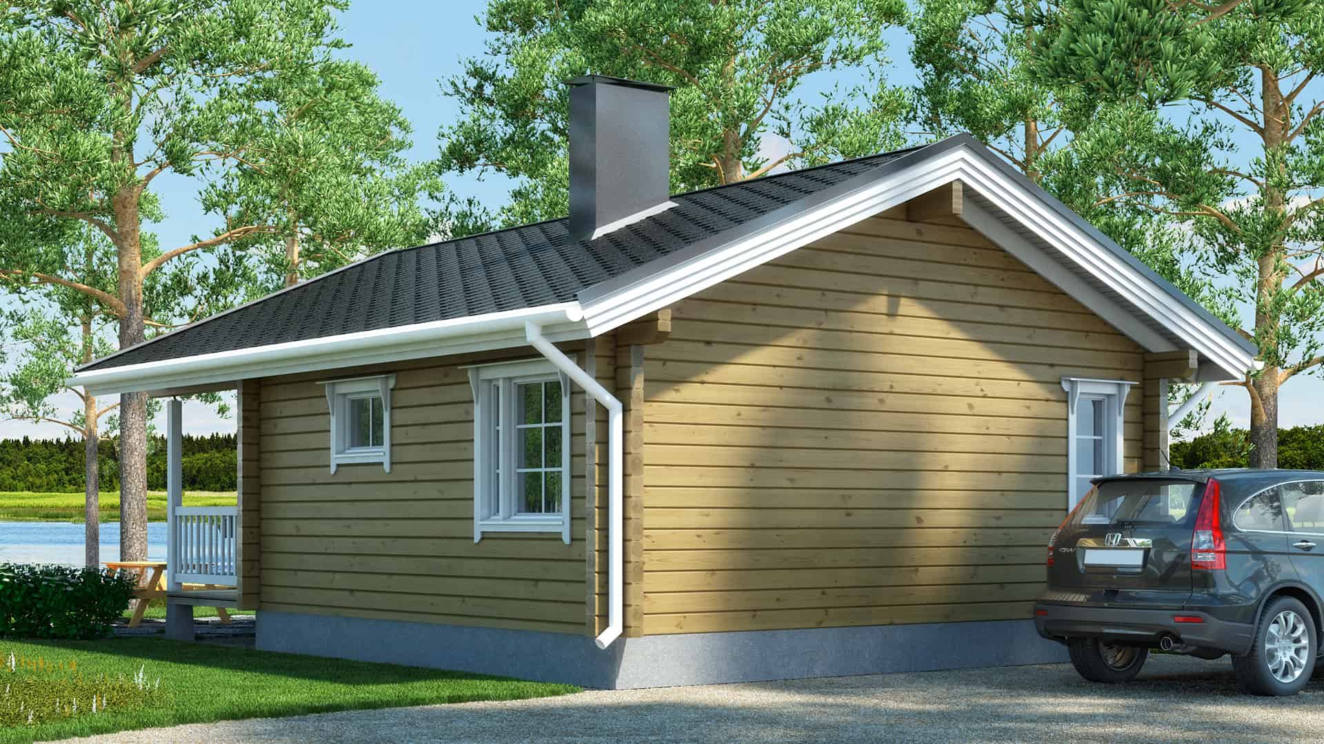 Дом из бруса 6×8 м Дом из бруса 6×8 м