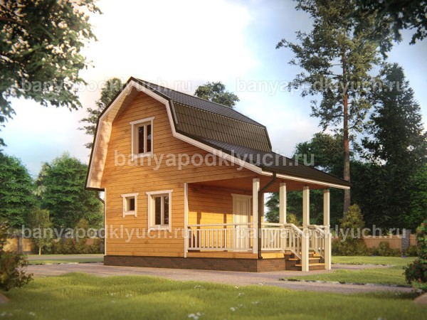 Баня из бруса 7,5 на 4,5 м